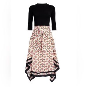 MAJE Geometric Print Midi Dress